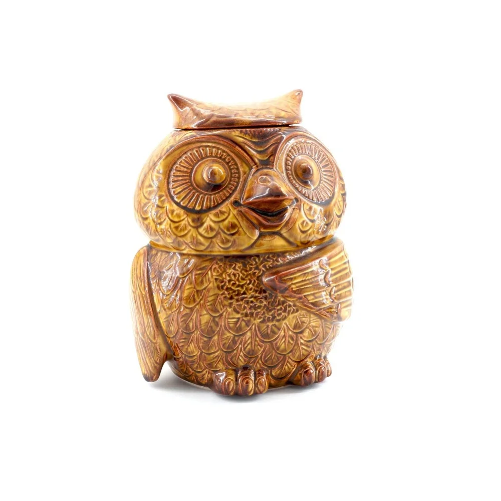 Vintage McCoy Pottery Brown Owl Cookie Jar 204 Lancaster Colony 1960s Retro